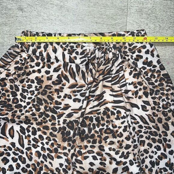 Amazon, Cheetah Print Wide Leg Jogger Pants with Side Slits, Women’s Small - Picture 3 of 9